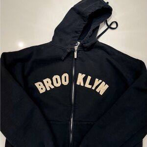 Brooklyn Kids Black Zip-Up Hoodie